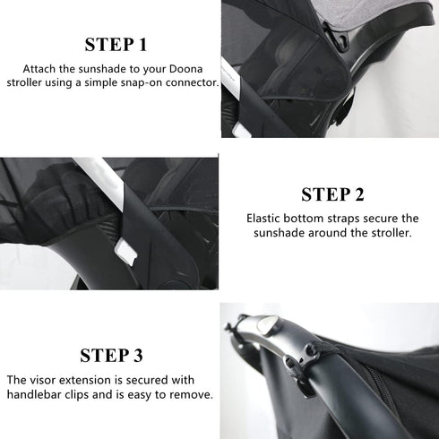 2 in 1 Strollers Sun Shade Net for DOONA Baby Stroller and Carseat, UV Protection Sun Cover Awning