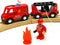 DSHMIXIA Magnetic Trains Cars Set Wooden Train Track Accessories Fire Truck Train Set