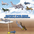 5 Pack Set 3+ Crelloci Army Airplane Toys Military Fighter Jet Die Cast Plane Metal Aircraft Toy, Pull Back Play