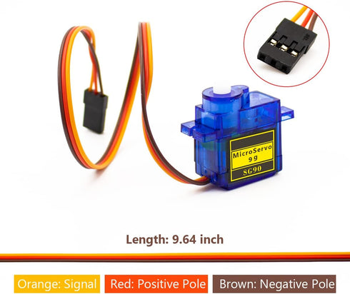 10 Pack SG90 9G Hosyond Servo Motors Micro Servo for RC Robot Helicopter Airplane Boat Remote Control Toys, Servo