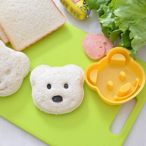 13 Set Leking Pcs Wooden Kids Kitchen Knife, Kids Knife with Gloves Cutting Board Bear Sandwich Cutter Fruit Vegetable