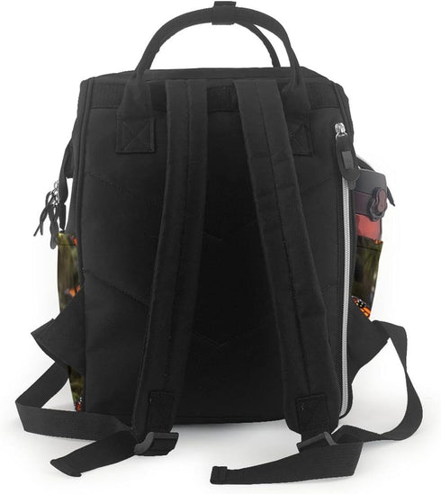 HCBPWVQA Backpack Daypacks Backpack Mommy Monarch Butterflies Diaper Bag with Changing Pad and Pacifier Holder