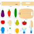 Set Playset Dailyfunn Wooden Pretend Play Foods for Kids Kitchen Montessori Cutting Toys with Storage Box