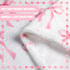 CrystalSylara 3 Set Piece Pink Bow Crib Bedding for Baby Girls - Soft Flannel Blanket Fitted Grid Crib Sheet Pillow
