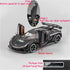 Toy Cars Model Koenigsegg Jesko 1/24 Black Alloy Collectibles, Die-cast Vehicles with Sound and Light