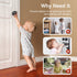 EUDEMON 4 Pack Updated Door Knob Cover, Childproof Safety Lock for Kids, Clear-Black