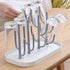 Baby Essentials Bottle Drying Rack, Detachable Holder for Nipples, Cups, Pump Parts, and Accessories (Gray)