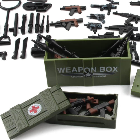 Feleph Modern Military Weapons Pack - SWAT Police Toy Set for Soldier Figures, Compatible with Major Brand Blocks