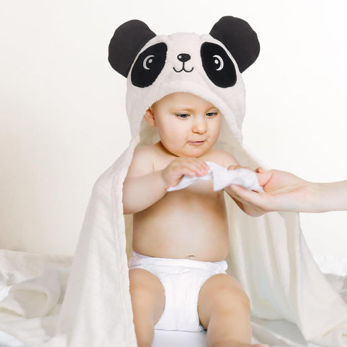1-2, 2 Pack 50" 32" Set Toddler Bath Towels Age Soft Absorbent Animal Hooded Towel for Kids Girls, x Large Thick Baby