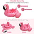 Swimming Baby Pool Float with Canopy,Flamingo Inflatable Ring,Infant Pool Floaties Sunshade Toys for Baby Girls Boys