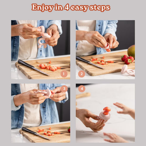 Haakaa Freeze-N-Feed Mini Combo – Baby Feeder – Silicone Nibble Tray – Breastmilk Popsicle Mold - Ideal for