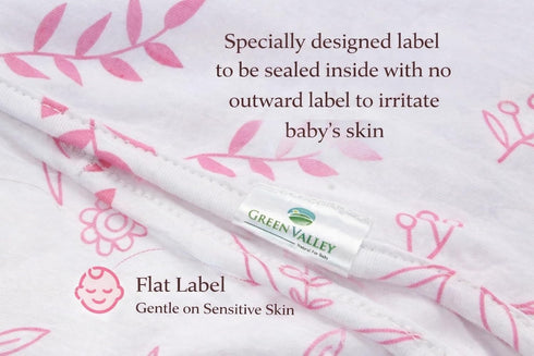 Generic 31.5x31.5 inch Green Valley Organic Cotton Receiving Swaddle Blanket Soft Breathable Stretchy Newborn/Infant