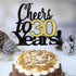 LVEUD Black Font Golden Numbers Cheers to 30 Years - Happy Birthday Cake Topper for Wedding, Anniversary, Birthday Party