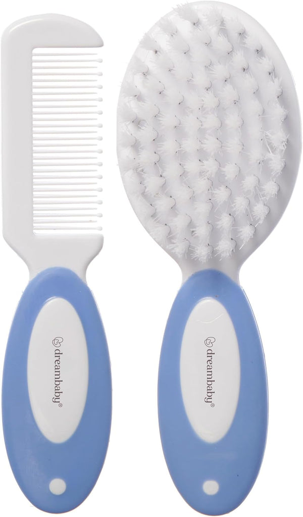 Dreambaby Deluxe Super Soft Bristles Brush and Comb Set - with Easy-Grip