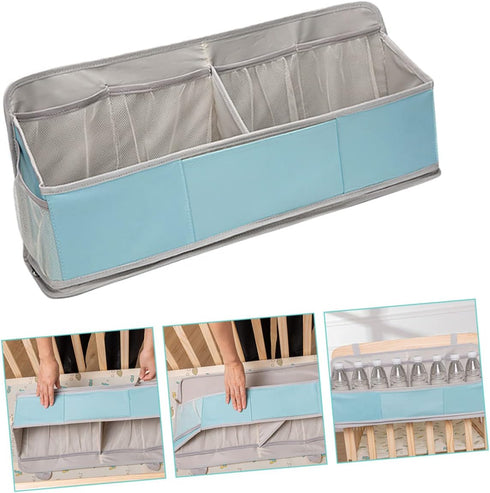 Toddmomy Hanging Diaper Organizer for Nursery Multi Functional Changing Table Storage Bag Holds Diapers Wipes