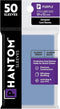 Phantom Sleeves: Purple Size 59 x 92mm, Glossy Front/Back - 50 Pack Transparent Protective Card Sleeves