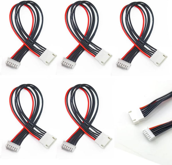 5PCS JST-XH 5S Balance Extension Cable for Lipo Charger, 20CM JST Balance Leads for LiPo Battery Balance Charging 22AWG