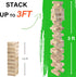 SPORT BEATS Medium Tower Game - Outdoor 54 Blocks Stacking Game with Carry Bag and Scoreboard Included