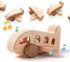 ibwaae Wooden Airplane Toys, Air Transport Vehicles Play Set, STEM Learning Gift Montessori Toy for Toddlers