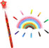 24 2 1 TINYMILLS Pcs Color Blocks Brick in Stackable Stacking Crayon with Extra Stamper Topper, Kids Party Favors