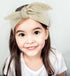 Utaly Winter Cute Kids Baby Girls Knit Rabbit Knotted Headband Earwarmer (Beige + Red, Stretchy)
