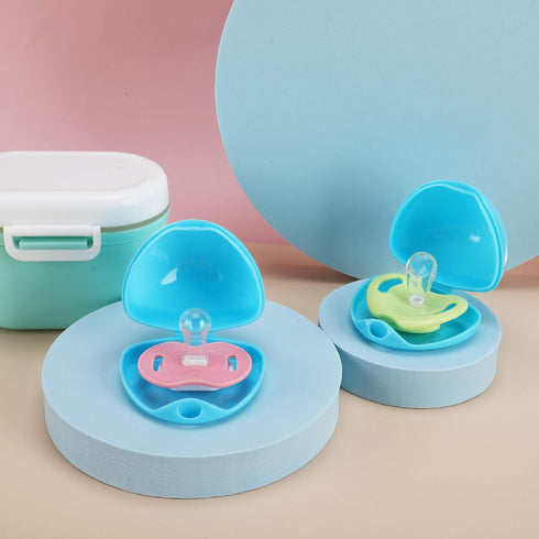 Accmor 3 Pack Pacifier Case, Pacifier Holder Case, Pacifier Container for Travel, BPA Free, Blue