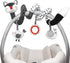 Euyecety Baby Spiral Plush Toys, Black White Stroller Toy, Hanging Rattle Toys for Crib Mobile