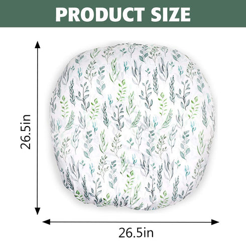 DILIMI Newborn Lounger Cover - Removable Ultra Soft Slipcover for Infant Lounger Pillow, Green Leaf