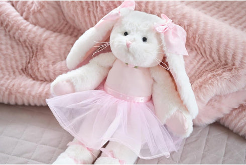 Bearington Collection Ballerina Stuffed Animal, Ballet Doll, Dance Recital Gifts for Girls, Bunny Lilly, 15"
