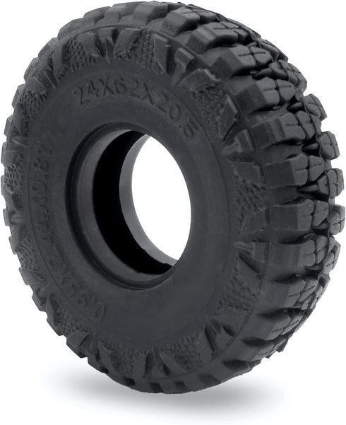 MOHERO 4PCS 1.0" Mud Grappler Rubber Tyre 62 * 22MM for Axial SCX24 90081 AXI00001 002 004 005 006 RC Crawler Car (B