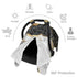 Hcpwzrf Black Marble with Gold Pretty Baby Car Seat Cover & Nursing Cover - Breathable Stretch Multi-Use Cover