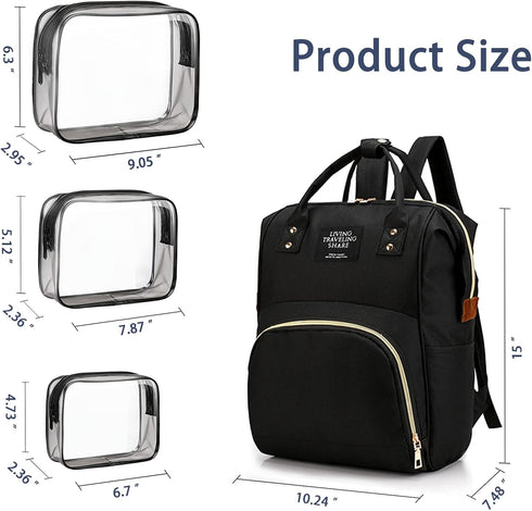 Backpack Timberer Diaper Bag with Organizing Pouches, Nappy Bags Handbag Multifunction Diaper Bag for Baby Care Travel
