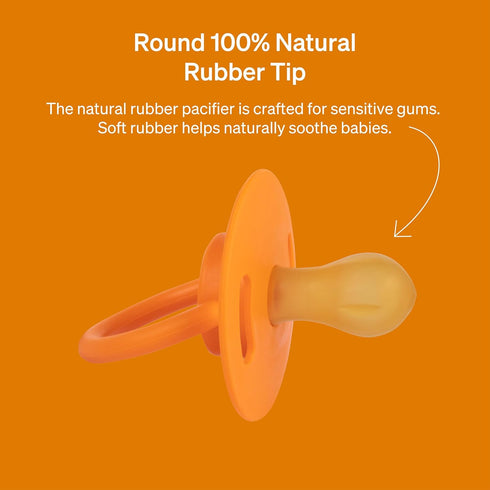 4 Pack, 0-6 Dummy, Natural Rubber Pacifier by LoveNoobs, Pacifiers Months, Baby Starter Kit, Newborn Silicone