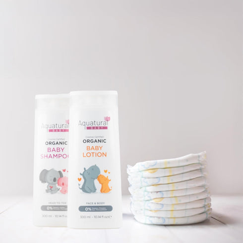 10.14fl oz Organic Baby Lotion for Newborn, Natural Face & Body Cream Moisturizer, Toddler, Delicate, Dry Skin - Gentle