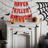 Quimoy Halloween Birthday Decorations, Have a Killer Birthday Banner with 12 Pcs Bat Wall Stickers for Party