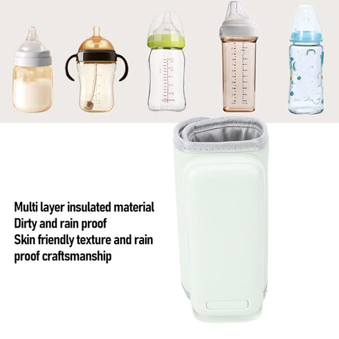 Yoidesu Baby Bottle Warmer, Smart Thermostat USB Rechargeable Portable Bottle Warmer with Insulated Sleeve