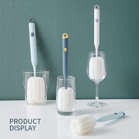 Bottle Soft Brush - 2Pcs Sponge Bottle Brush, Soft and Easy to Clean, Baby Bottle Sponge Brush for Stain Residue