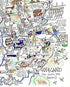 1000 Piece Jigsaw Puzzle - Comical Map of Scotland Artwork by Tim Bulmer - Colorful 66cm X 50cm Funny Jigsaw Puzzles