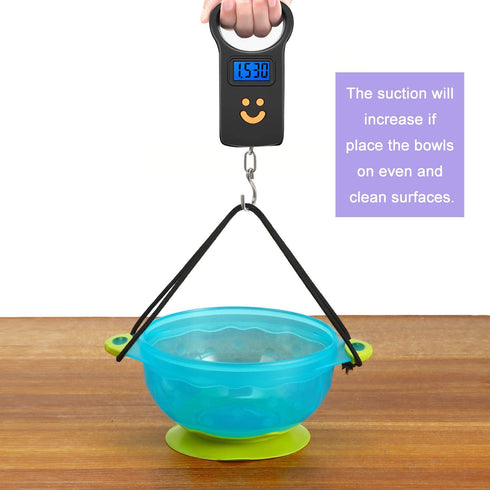 PandaEar Stay Put Spill Proof Stackable Baby Suction Bowls, 3 Sizes for Toddlers with Silicone Feeding Utensils and