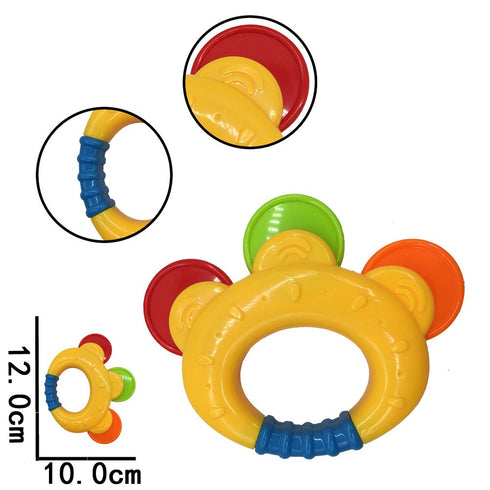 9pcs Baby First Rattle Teether Toy Gift Set with Storage Box for Infant Newborns 0-18 Months, Blue