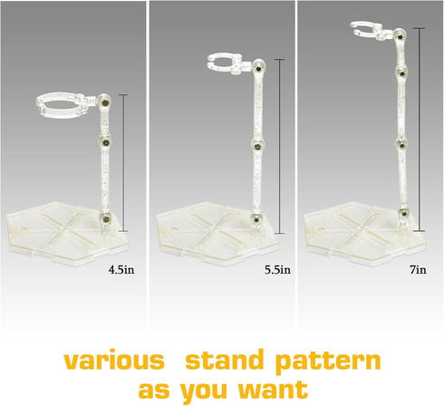 DDUNG Action Figure Stand, Versatile and Sturdy Display Holder Base for 6-8 inch Models, 2 Pcs