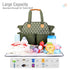 17 Lekebaby Diaper Bag Tote for Baby - Pockets Large Travel Diaper Tote with Portable Changing Pad, Mom Crossbody