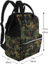 FHEDVBN Backpack Mummy Backpacks Daypack Camouflage Pattern Diaper Bag for Women Multifunction Waterproof for Mom Dad