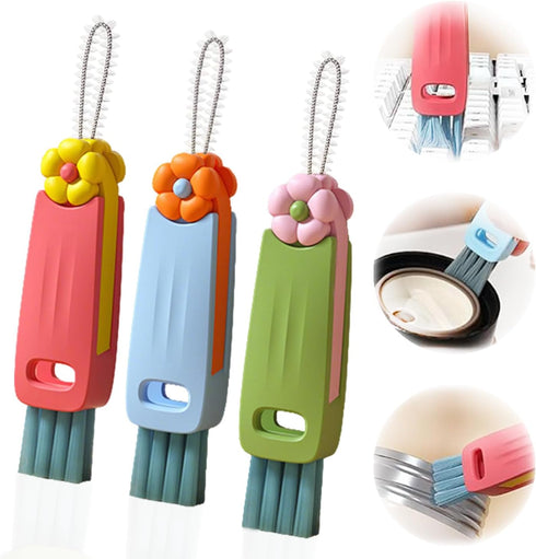 DWNDN 3 in 1 Cup Lid Gap Cleaning Brush Set, Bottle Cleaning Brush