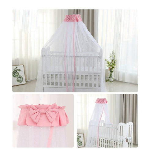 CdyBox Pink Breathable Crib Canopy Netting - Ideal Mosquito Protection for Kids