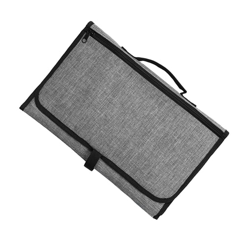 BESTonZON Diaper Mat Foldable Portable Diaper Changing Pad Storage Bag Grey for