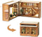 TuKIIE DIY Miniature Dollhouse Kit with Furniture, 1:32 Scale Opened & Closed
