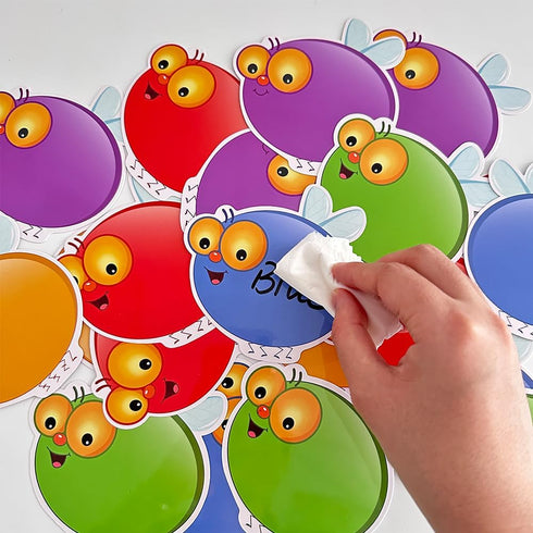 Dry Erasable Fly Cards, DIY Swat Educational Learning Game for Kindergarten Classroom