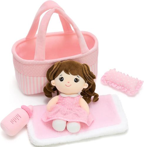 Playset Set,Babies Set,Baby Tezituor Baby Doll with Carrier Bassinet Bed,Baby Doll Accessories with Dolls, Portable