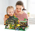 Set 8-12 680pcs Flower House Building with LED, City Street House Flower Shop Building Blocks Toy, Valentine Gift